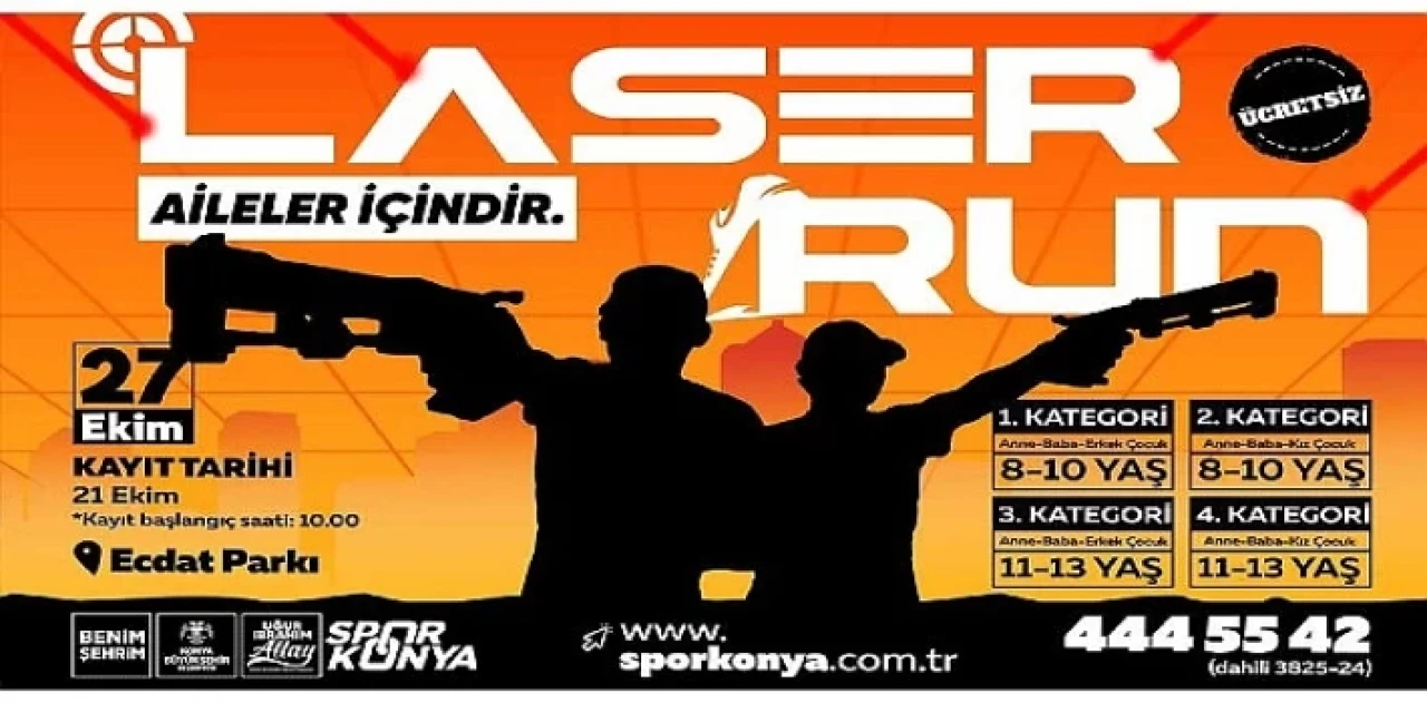 Konya Büyükşehir’den Aileler İçin ’Laser Run’ Yarışması