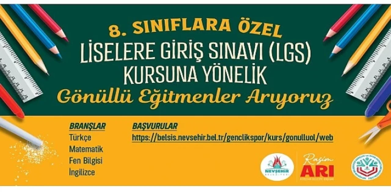 LGS kursları için gönüllü eğitmen başvuruları başladı