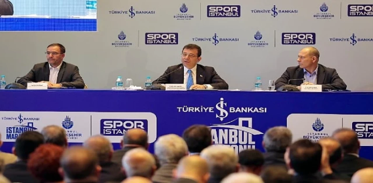 TBB ve İBB Başkanı Ekrem İmamoğlu, 3 Kasım Pazar günü koşulacak İş Bankası 46. İstanbul Maratonu basın toplantısında konuştu