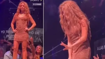 Shakira izleyicilerin uygunsuz davranışı üzerine eteğini kapatarak sahneyi terk etti