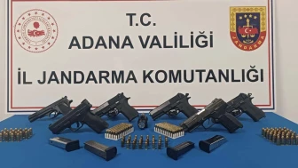 Adana'da 6 ruhsatsız tabanca ele geçirildi, 2 şüpheli tutuklandı