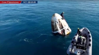 Uluslararası Uzay İstasyonu'nda 9 ay mahsur kalan astronotlar, SpaceX Dragon kapsülüyle Dünya'ya döndü