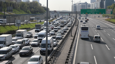 İstanbul'da trafik yoğunluğu