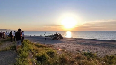 Azerbaycan'a ait askeri helikopter Giresun sahiline zorunlu iniş yaptı