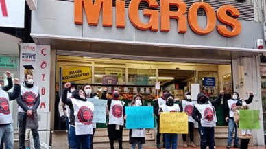 Migros işçileri direnişte kararlı