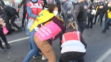 Taksim'e yürümek isteyenlere polis müdahalesi