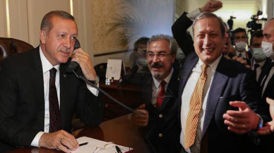 Erdoğan'dan Elmas'a tebrik telefonu