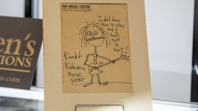 Kurt Cobain'in çizimi 281 bin dolara satıldı