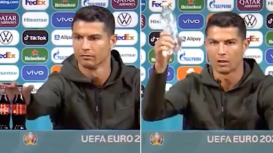 Ronaldo, "Su için" dedi, Coca Cola milyar dolarlar kaybetti