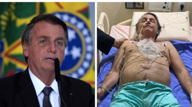 Kronik hıçkırığın incelenmesi için hastanede kalan Bolsonaro'dan ilk fotoğraf