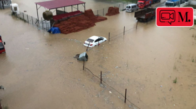 Rize'de sel felaketinde dehşete düşüren görüntüler!