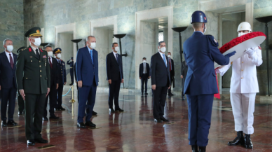 Erdoğan ve Yüksek Askeri Şûra üyelerinden Anıtkabir'e ziyaret