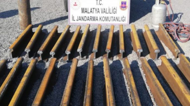 Malatya'da 1 ton 700 kilogram ağırlığındaki tren raylarını çaldılar