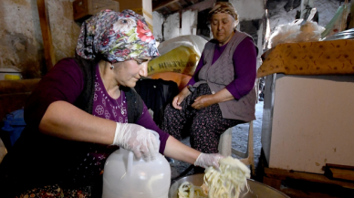 Yaylalardan sofraya geleneksel "Kars Çeçil peyniri"