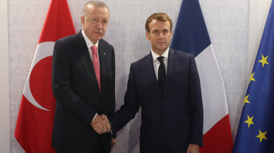 Cumhurbaşkanı Erdoğan, Macron ile görüştü