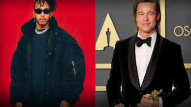 Lewis Hamilton, Brad Pitt'le beraber Hollywood sahnesinde!