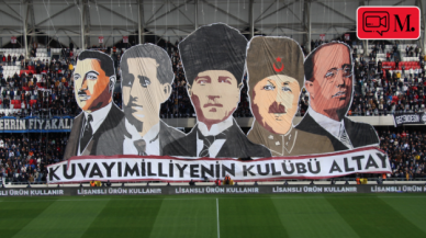 Altay tribünlerinden Kuvayi Milliye vurgulu koreografi