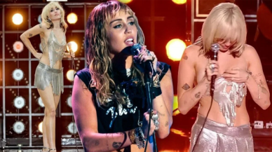 Miley Cyrus'ın sahnedeki zor anları