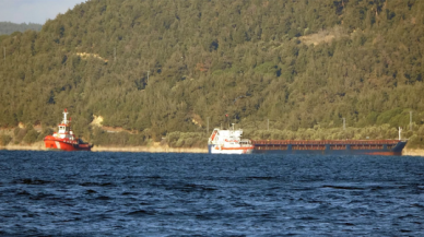 Çanakkale Boğazı'nda bir gemi karaya oturdu