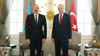 Cumhurbaşkanı Erdoğan, Azerbaycan Cumhurbaşkanı Aliyev ile görüşüyor