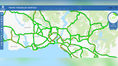 İstanbul'da kar yağışı etkili oluyor; trafik yoğunluğu 18.15 itibarıyla yüzde 17 olarak ölçüldü