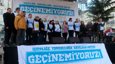 Sendikalar Karadeniz'de 'Geçinemiyoruz' mitingi düzenlediler