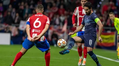 Olaylı maçta, turu geçen Atletico Madrid'i eleyen Manchester City oldu