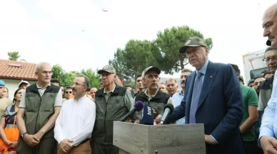 Cumhurbaşkanı Erdoğan yangın bölgesinde konuştu