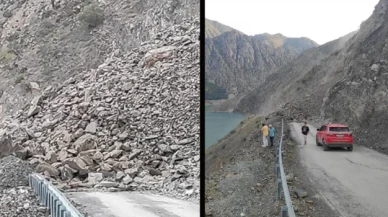 Artvin’de yaşanan heyelan sonucu köy yolu ulaşıma kapandı