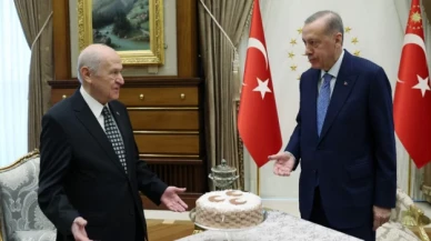 Cumhurbaşkanı Erdoğan ile MHP Genel Başkanı Bahçeli bir araya geldi