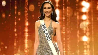 Miss Universe'te Tayland güzeli, şişe kapaklarından yapılma elbise giydi