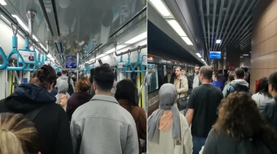 Marmaray'dan sabah tarifesi: Yolcular vagon boyunca yürüdü