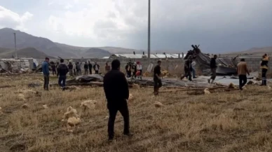 Van'da meydana gelen hortum bir çiftliği yerle bir etti