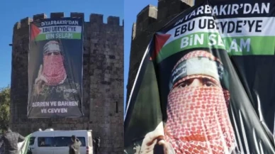 Diyarbakır’da tarihi sura asılan Ebu Ubeyde posteri indirildi