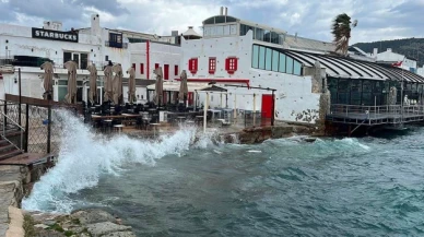 Bodrum'da fırtına: Balıkçılara "Denize açılmayın" uyarısı