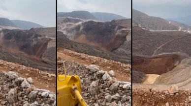 Erzincan'da madenin bulunduğu bölgede toprak kayması