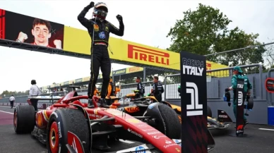 Formula 1 İtalya'da Ferrari zaferi: Leclerc damalı bayrağı gördü