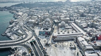 İstanbul'dan kar manzaraları