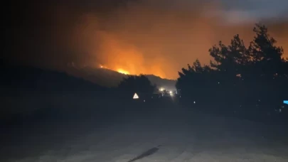 KKTC’deki orman yangınına müdahale sürüyor