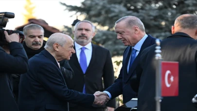 Cumhurbaşkanı Erdoğan ile MHP Genel Başkanı Bahçeli ile bir araya geldi