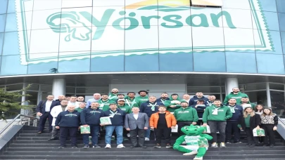 Bursaspor Yörsan oyuncuları ve idari kadrosu, Matlı Grup’u ziyaret etti