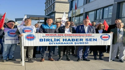 Rize’de iki PTT çalışanının öldürülmesi Diyarbakır’da protesto edildi 