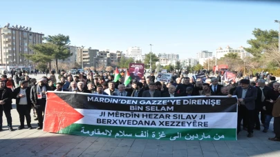 Mardin’de İsrail’in Gazze’ye yönelik saldırıları protesto edildi