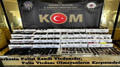 Kocaeli’de bir tırda 169 bin 680 kaçak güneş gözlüğü ele geçirildi