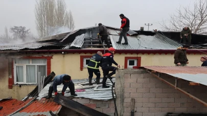 Iğdır’da bir ev ile iki ahır yanarak kullanılamaz hale geldi