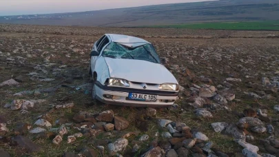 Şanlıurfa’da şarampole devrilen otomobildeki 7 kişi yaralandı