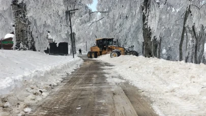 Kartepe’ye kar yağdı