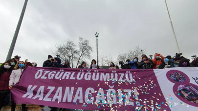 Kadınlar 8 Mart öncesi Kadıköy'de toplandı