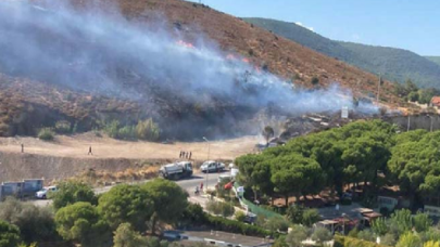 İzmir'in iki ilçesinde orman ve makilik yangını