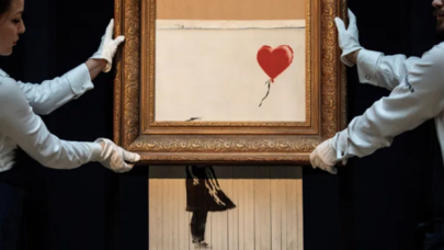 Banksy'nin ''Love Is In The Bin'' tablosu rekor fiyata satıldı